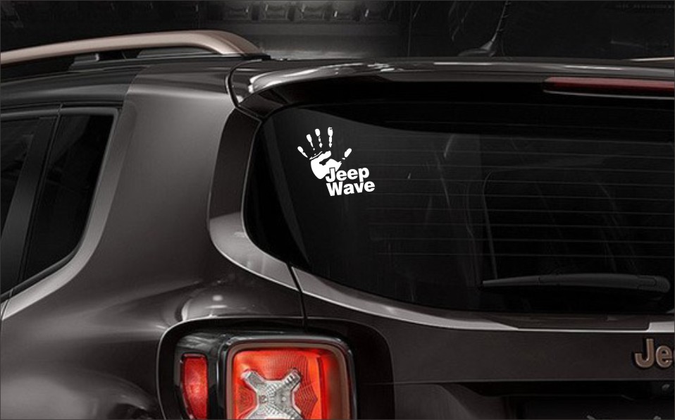 JEEP WRANGLER WAVE Vinyl Decal Car Window Bumper Sticker 4x4