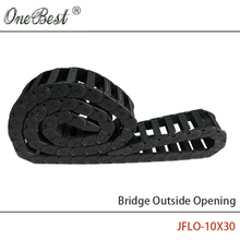 JFLO 1000mm 10x30mm Drag chain Wire Carrier cable Bridge Outside opening type Towline Protection Tanks chain with end connectors