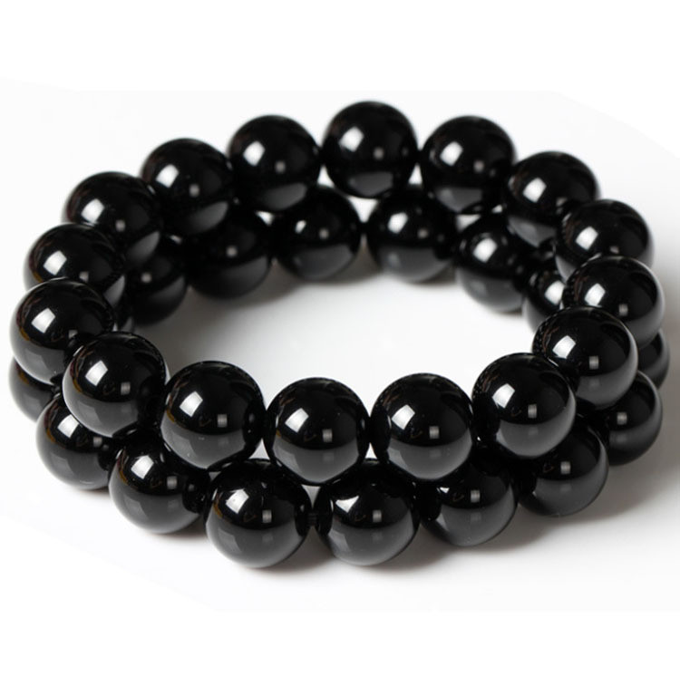 Onyx-Black-Agate-Natural-Stone-Bracelets-Fashion-Jewelry-Handmade-DIY-Stretch-Pulseras