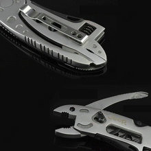 Portable Stainless Steel Wrench Multi function Tool Knife Pliers Wrench Knife Wire Cutter Multifunction Outdoor Tools