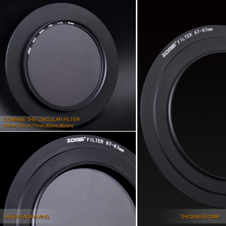 metal Holder lens Holder adapter ring Z series square insert filter (8)