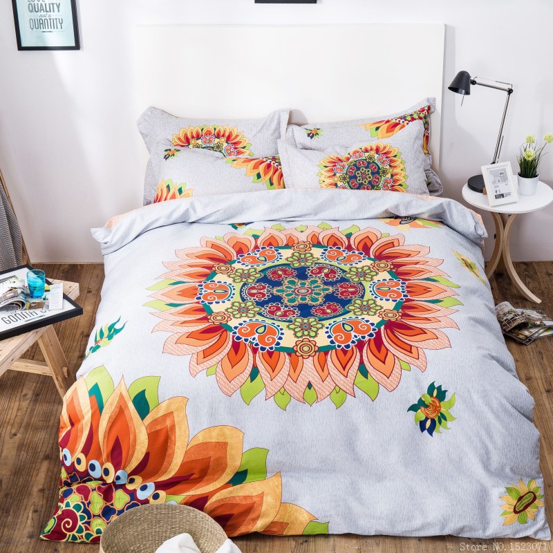oriental style printing sunflower bedding set cotton bed oriental style printing sunflower bedding set cotton bed