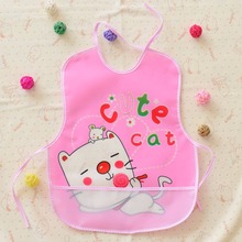 Fashion Pink puppy Cartoon Baby Soft Bibs Waterproof Cartoon Bib Burp Cloths For Children Self Feeding Care