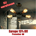 Ceiling lights Fan style balcony fashion vintage Ceiling lamps black fan Ceiling light E27 bulbs