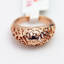 Free shipping New arrival 18K gold plated hollow out retro totem flower jewelry rings