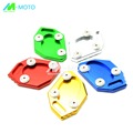 new Motorcycle Kickstand 5 color CNC Aluminum Side Stand Plate Enlarge For kawasaki er6n ninja250 z250