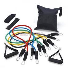 New Arrival 2015 Fitness Resistance Bands Brand New Fitness Exercise Tube Training Pull Rope Set Yoga