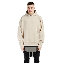 streetwear khaki BEIGE kanye west yeezy men hoodies pullover oversized hood hoodie kpop clothes mens urban represent clothing