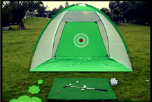 Whole set 2M*1.4M Golf Training Aids Golf practice net Indoor exercises Cages with Mats+ball arm+10pcs golfballs Free shipping