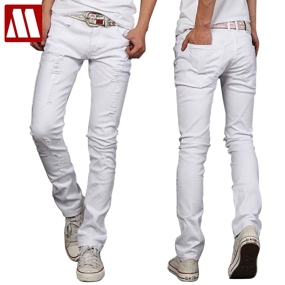 skinny fit white jeans for men