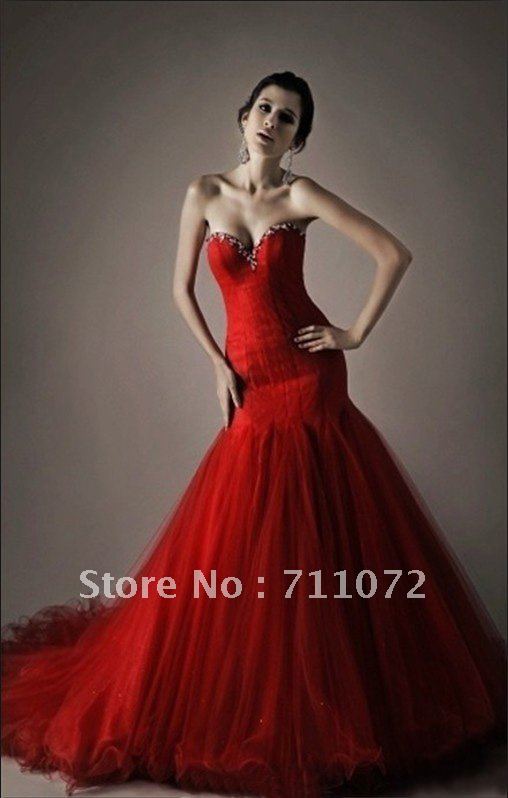 red wedding dress designers