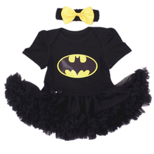Newborn Baby girls clothes Infant Jumpsuit Halloween Romper Dress Cotton Black Bat Girls Clothing dress+headband 2pcs/sets