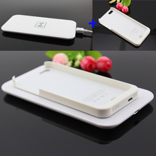 White Qi Wireless Charger Transmitter Pad Mat Plate + Qi Wireless Charging Receiver Back Cover Power Charging For iPhone 5 5S