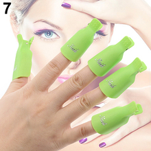 Hot 201510Pcs Plastic Acrylic Nail Art Soak Off Clip Cap UV Gel Polish Remover Wrap Tool