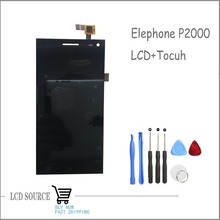 Original For Elephone P2000 P2000c LCD Display Screen+Touch Digitizer Sensors Full Assembly Black Replacement Parts