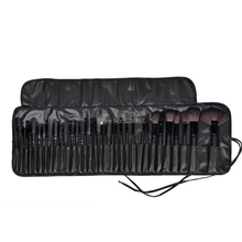[USA STOCK] 32pcs 1 Set Black Professional Soft Cosmetic Eye Eyebrow Shadow Makeup Brush Set Tool Kit + Pouch Bag Free Shipping