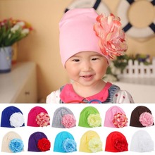 Baby Flower Hat Newborn Girl Cotton Beanie Cap Peony Flower Infant Spring Hat Children Accessories Retail SW057