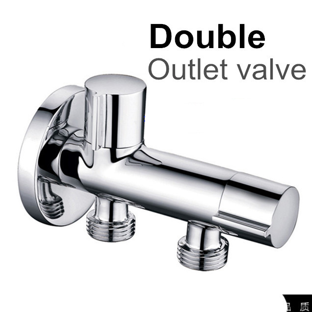 BrassKitchenBathroomAccessoriesDoubleOutletAngleValveforShower