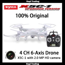 Original SYMA X5C RC Helicopter Drone Professional 2MP HD Camera Quadcopter Remote Control Kid Toys RTF has Battery Charge Cable