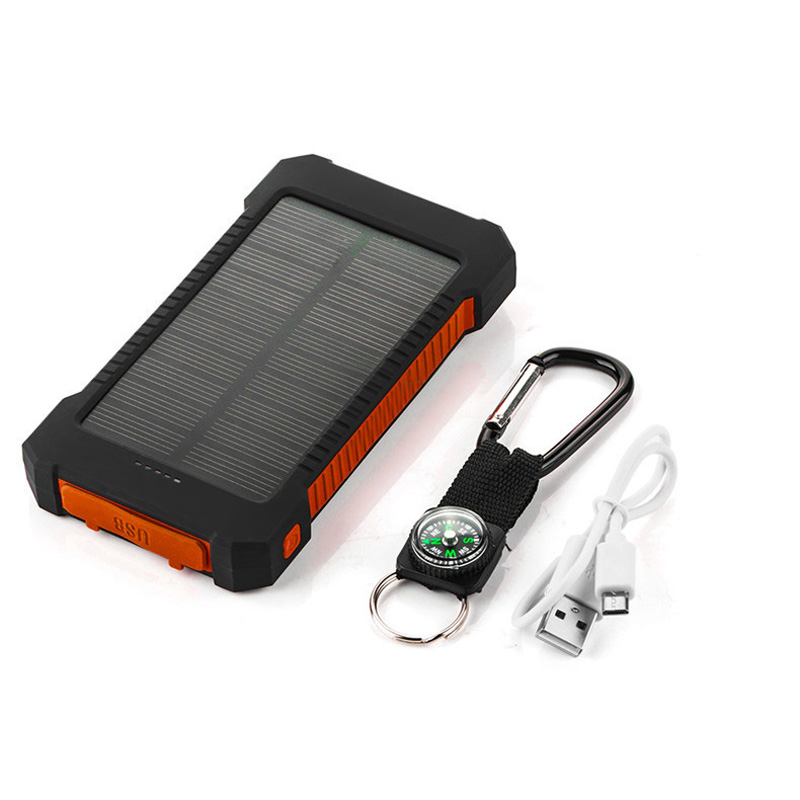 Shock drop resistance Waterproof Solar Power Bank 10000mah Dual USB Bateria Externa Portable Solar Charger Powerbank for hiking Shock drop resistance Waterproof Solar Power Bank 10000mah Dual USB Bateria Externa Portable Solar Charger Powerbank for hiking