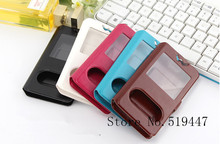 New 5 Colors Flip Double View Window Leather Cover Case For Smartphone MPIE M10 Stand Phone