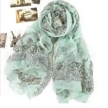 2014 160 70cm High quality Blue and White Porcelain Style Thin Section the Silk Floss Women