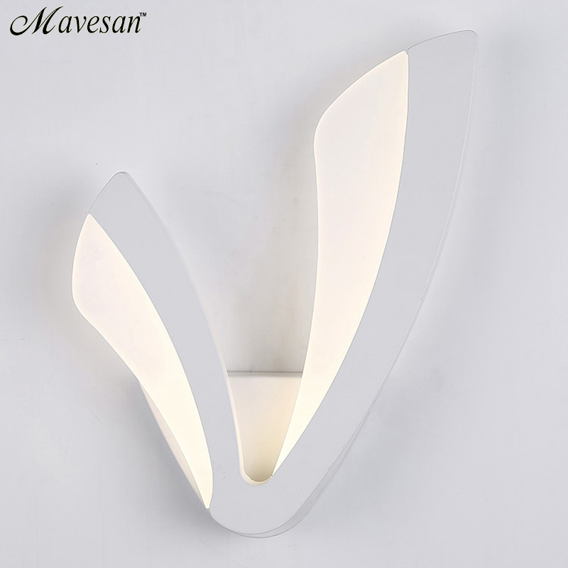 Modern LED Wall Lamp For Bathroom Bedroom 12W Wall Sconce White Indoor Lighting Lamp AC100-265V LED Wall Light Indoor Lighting