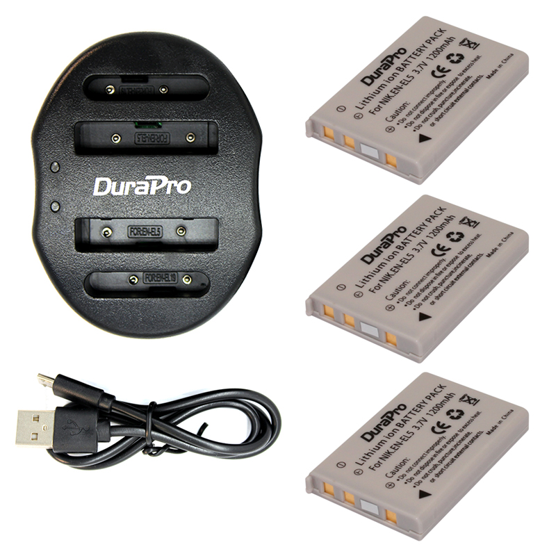 DuraPro 3 . EN-EL5 ENEL5 -   + Dual USB    Nikon  Coolpix P80 P90 P100 P500 P510 P520