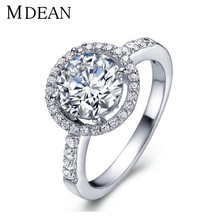 Free shipping 925 Sterling Silver Jewelry fashion ring  round CZ diamond vintage engagement accessories for women MR005
