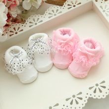 0-6 Month Toddlers Infants Babys Girls Cotton Ankle Socks Baby Princess Bowknots Socks