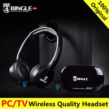 100% High Quality Bingle B616 Computer TV Earphone Multifunction Wireless Headset Headphone with FM Radio for MP3 PC TV Audio