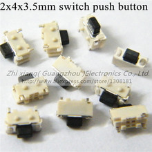 20 шт./лот 2 * 4 * 3.5 мм SMD микро-переключатель MP3 MP4 MP5 сотовый телефон планшет питания для ПК сенсорный выключатель 2 x 4 x 3.5 мм выключатель кнопка