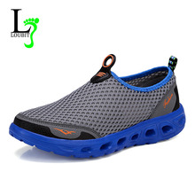 Men Shoes 2016 Fashion Brand Sport Outdoor Mesh Shoes High Quality Breathable Slip on Summer Casual Shoes