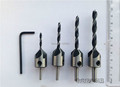 Free shipping of 4PCS home woodworking 3 4 5 6mm three pointed woodworking chamfering drills Countersink