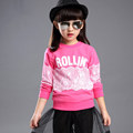 High quality printed alphabet baby gril clothing female girls sweatshirt for teenage long sleeve spring autumn