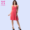 SISHION Women Summer Dress Plus Size XXL Halter Floral Retro Vintage Rockabilly Dress Pin Up vestidos