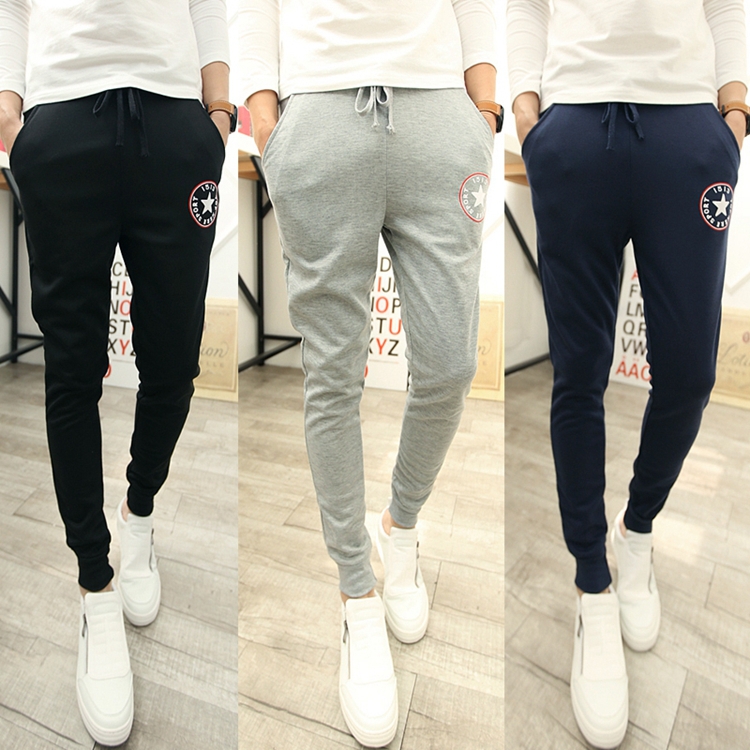 X179 Sports Casual Slim Pocket Design Harem Sweatp...