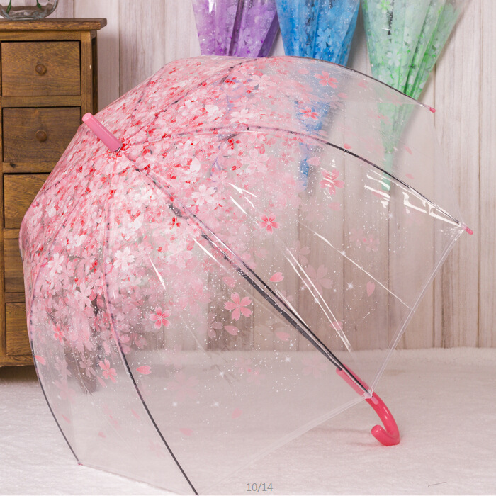 Clear Umbrella Fashion Transparent Cherry Blossom ...