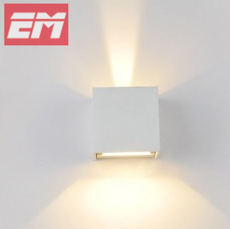 IP65 Waterproof Outdoor Wall Sconce 100*100*100mm White ABS Up Down Light Outdoor Lighting Bathroom Light 90~260V 6W GWL001ABS