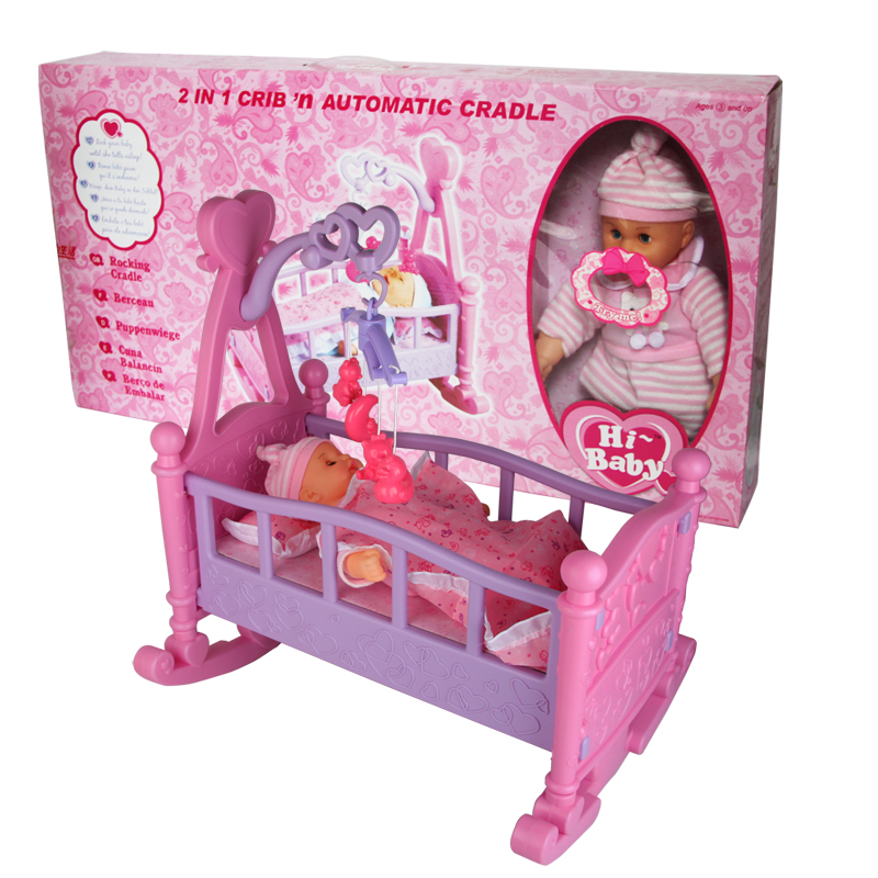 Free shipping Badger Basket Hearts Baby Doll Crib with Pillow,Blanket