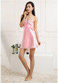 2016 summer new design solid color silk suspenders sexy sleepwear lace nightgown dress for women sexy