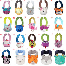 Unisex Baby Girl Boy Bibs Toddler Kids Animals Cotton Saliva Towel Waterproof Infant Bibs Burp Cloths A41-60