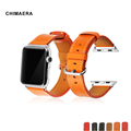CHIMAERA Her mes Balck Orange Red Replace for Iwatch Watch Strap 38mm 42mm for Apple Watch