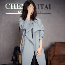 2016 New Brand Style Autumn Winter Girls’ Fashion/casual Windbreaker Long Baggy Thick Women Trench Coat High Quality
