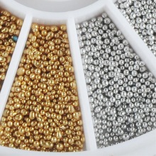 EQ8857 Silvery Golden Nail Art Caviar Beads Manicure Pedicure Make Up Decoration Wheel Nail Tool