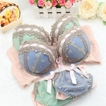 2015 sexy lingerie,bra brief sets, three-row Lace Embroidery underwear,sexy young girl bra set,france brand bra sets,Big Cup ABC