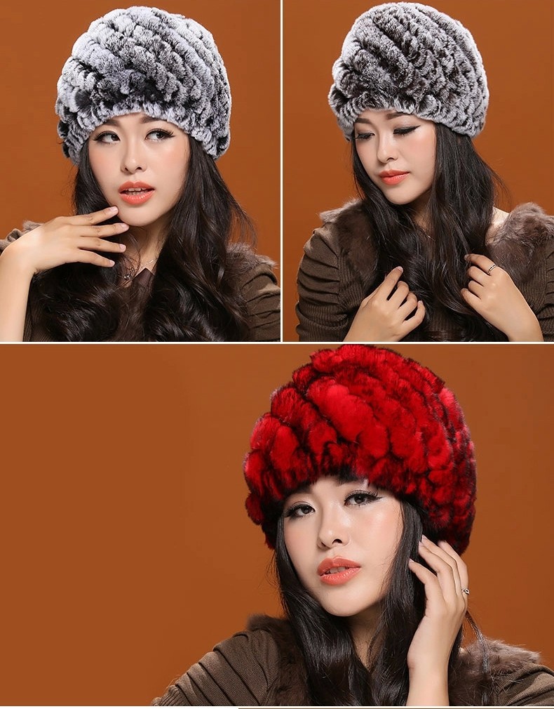 Low Low Low !!! Hot Sales Cheap Real Rex Rabbit Fur Hats High Quality Knitted Rex Rabbit Fur Beanies Women Skullies DL6182 (59)