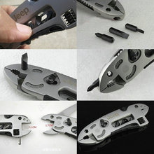 Portable Stainless Steel Wrench Multi function Tool Knife Pliers Wrench Knife Wire Cutter Multifunction Outdoor Tools