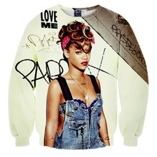 2016 New brand Men print Rihanna 3D Hoodies FINGER Pullovers sweats ancient Galaxy sweatshirts sweatshirt 3d O-Neck sweatshirt