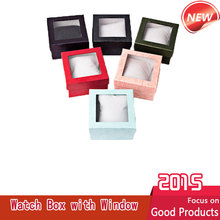 2015 BQTOP 1 peice nueva 6 color de papel diaplay reloj caja de regalo con la ventana y almohada para al por menor y whosale